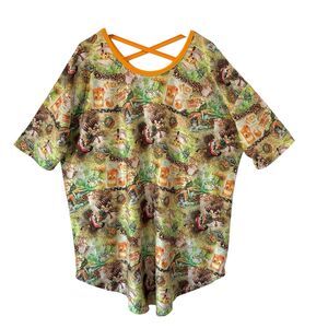 Enchanted Dress Shop Tunic Shirt 3XL Tiki Bar Jungle Cruise Donald Duck Stretchy